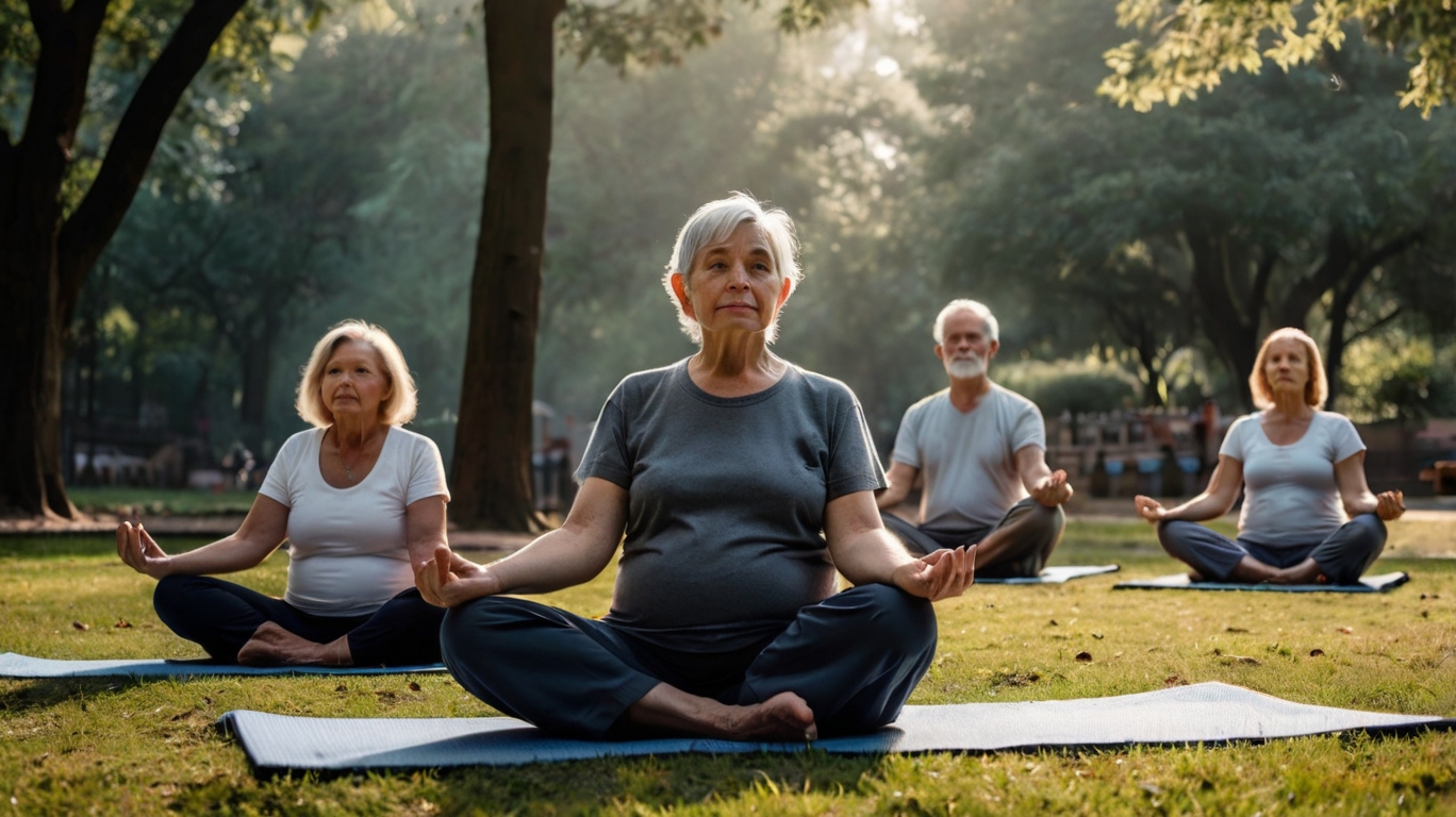 Pratica di yoga in un ambiente naturale